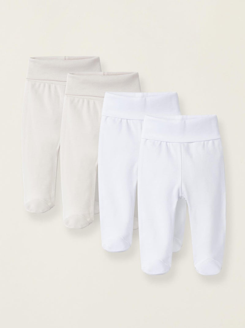 Pack de quatre pantalons avec pieds essential line  'Zippy' Multicolore - Kiabi
