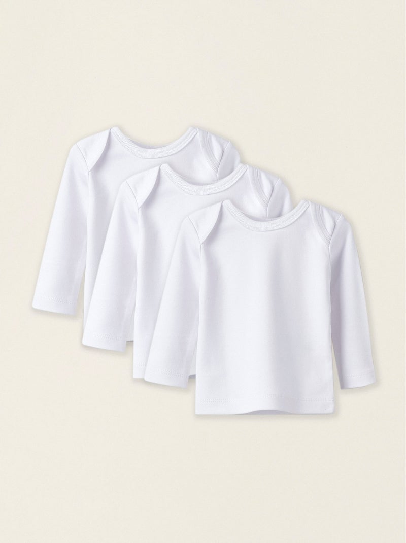 Pack de trois bodies pour bébé manches courtes ESSENTIALS LINE Blanc - Kiabi