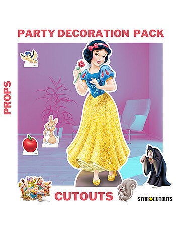 Pack décoration figurine en carton Blanche Neige Disney Princesse Hauteur 134CM