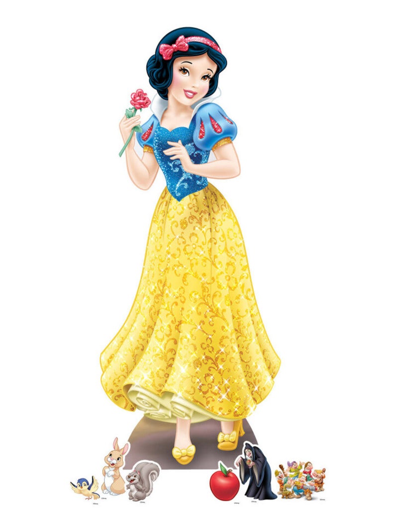 Pack décoration figurine en carton Blanche Neige Disney Princesse Hauteur 134CM Jaune - Kiabi