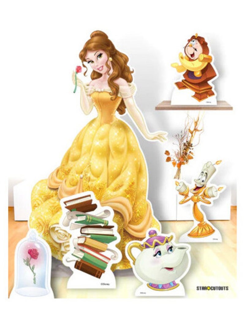 Pack décoration Figurine en carton Disney Princesse Belle H 134 CM Jaune - Kiabi