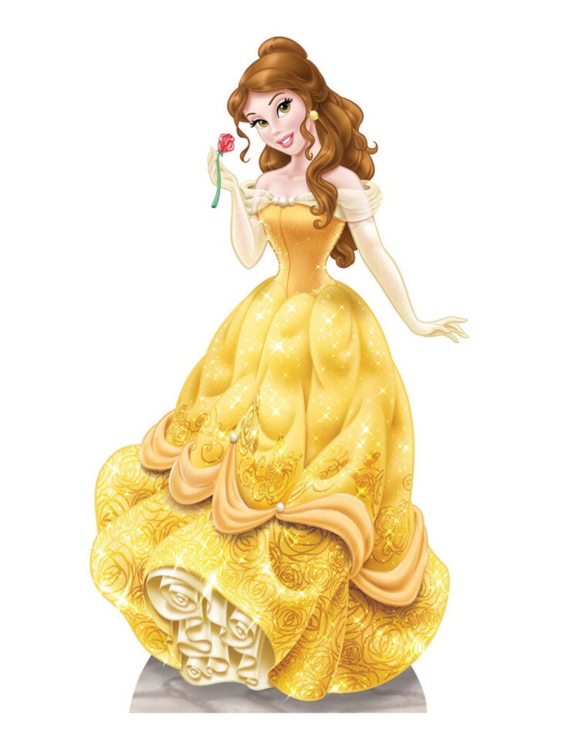 Pack décoration Figurine en carton Disney Princesse Belle H 134 CM Jaune - Kiabi