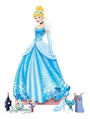 Pack décoration Figurine en carton Disney Princesse Cendrillon Hauteur 134CM