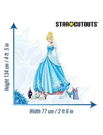 Pack décoration Figurine en carton Disney Princesse Cendrillon Hauteur 134CM