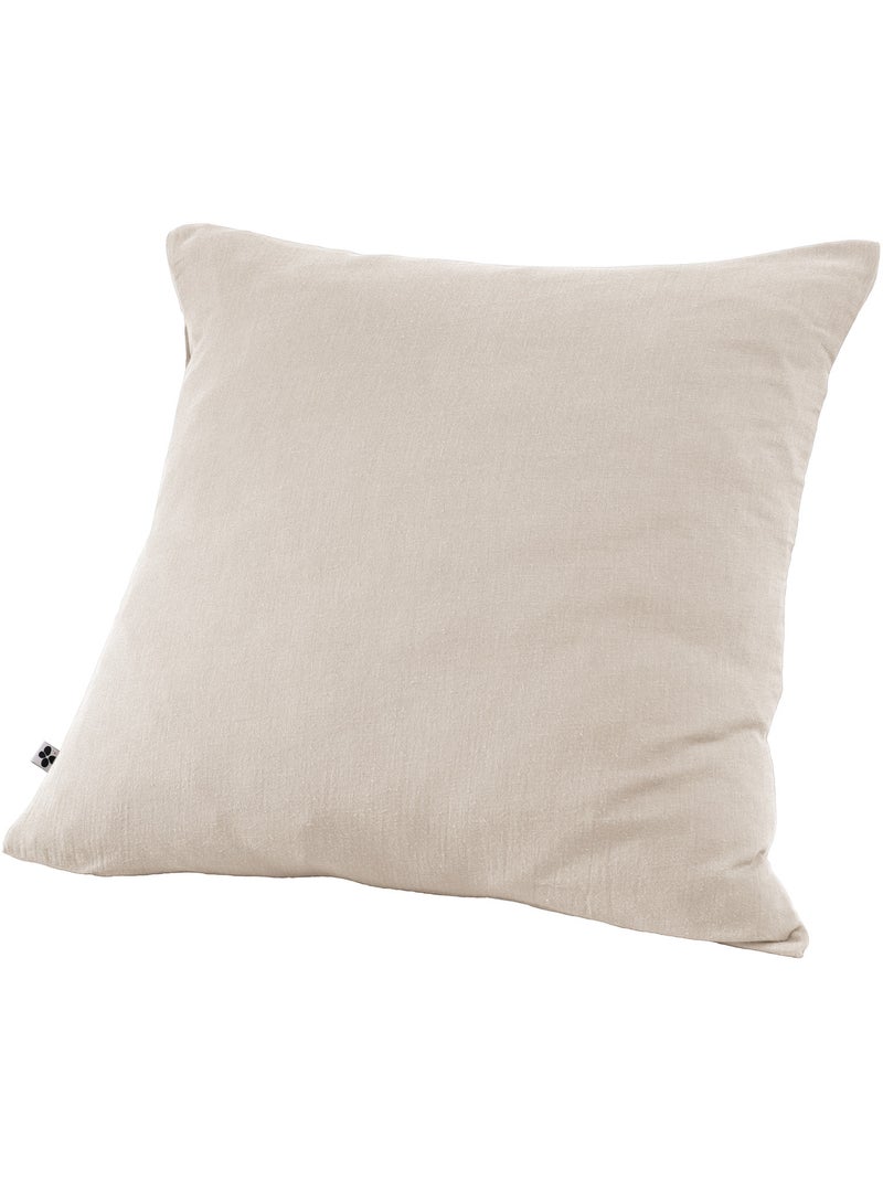 Pack drap housse + 2 taies d’oreiller double gaze de coton gaïa Beige clair - Kiabi