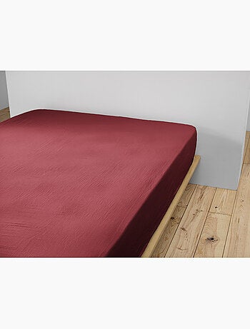 Pack Drap Housse + 2 Taies d’Oreiller Double Gaze de Coton GAÏA