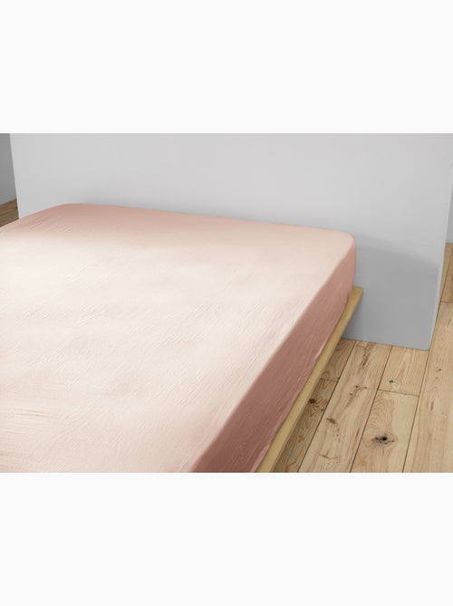 Pack Drap Housse + 2 Taies d’Oreiller Double Gaze de Coton GAÏA - Kiabi