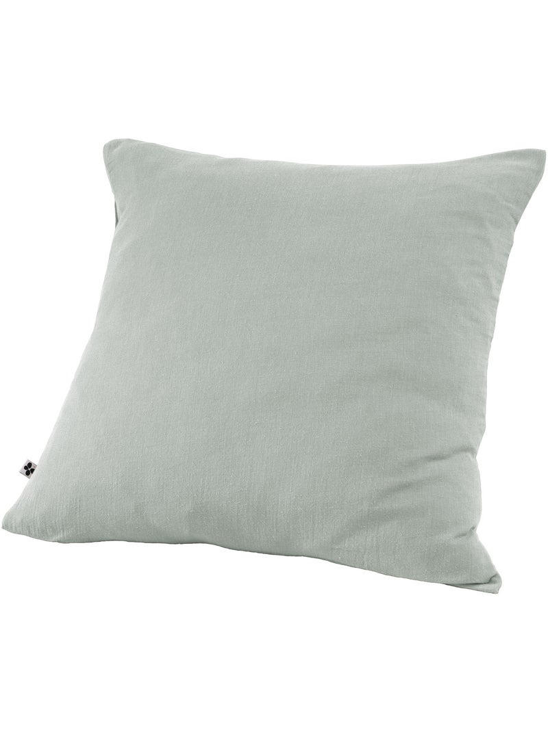 Pack Drap Housse + 2 Taies d’Oreiller Double Gaze de Coton GAÏA Vert clair - Kiabi