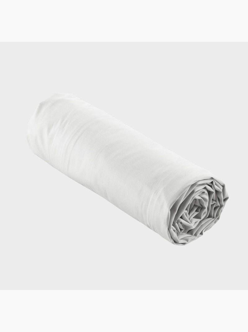 Pack drap housse king size + 2 taies en percale 78 fils Blanc - Kiabi