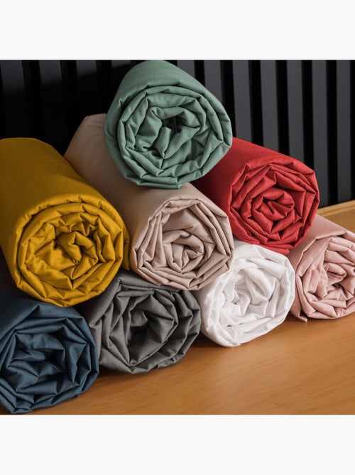 Pack drap housse king size + 2 taies en percale 78 fils - Kiabi Pack drap housse king size + 2 taies en percale 78 fils - Kiabi