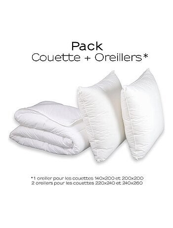 Pack Duvet Couette chaude + Oreiller -50% duvet de canard - DODO