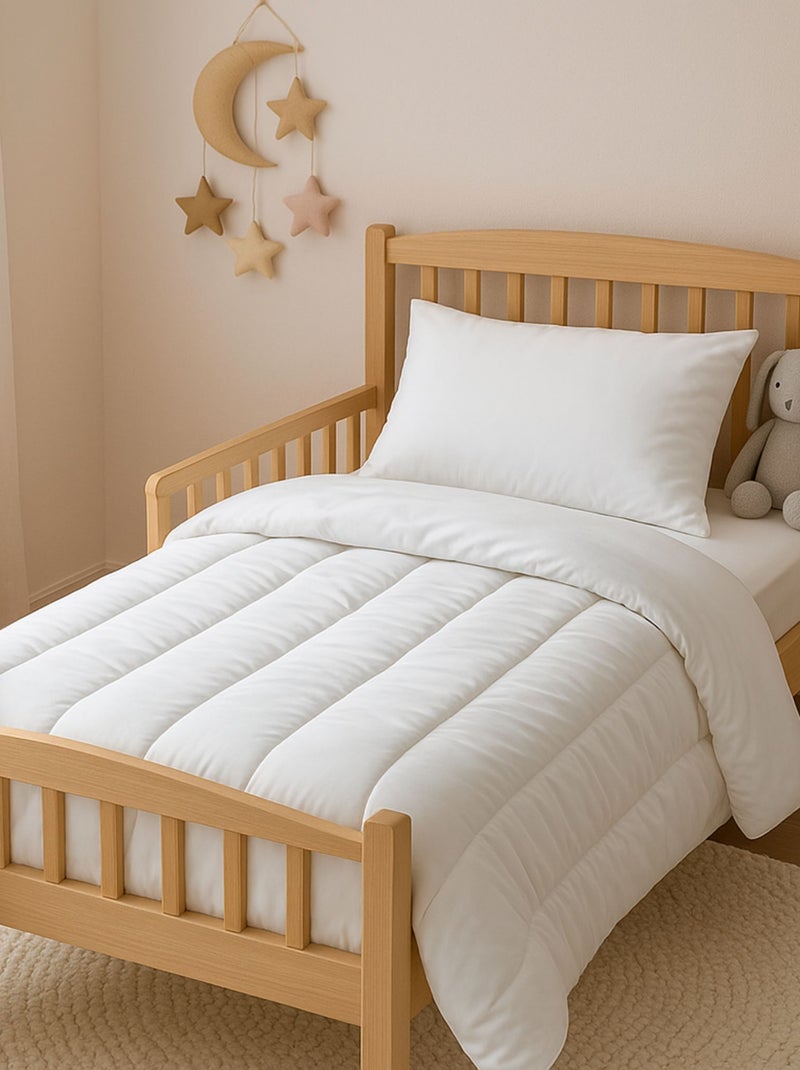 Pack enfant couette 80x120 et oreiller 40x60 Blanc - Kiabi