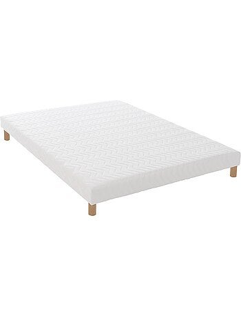 Pack ensemble matelas ressorts ASTRE, sommier, couette et oreillers - Sommier - Bleu denim