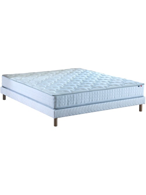 Pack ensemble matelas ressorts ASTRE, sommier, couette et oreillers - Sommier - Blanc - Kiabi