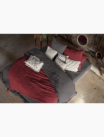 Pack gaze de coton parure de couette + drap housse + 2 taies -