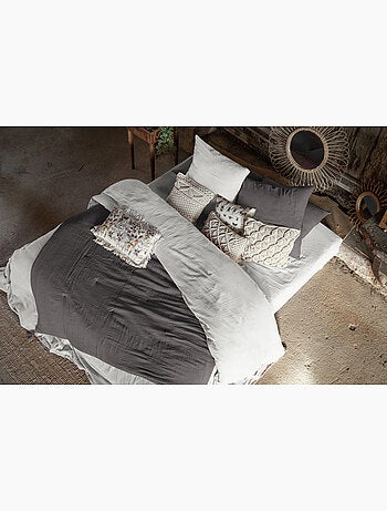 Pack gaze de coton parure de couette + drap housse + 2 taies -