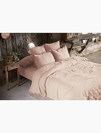 Pack gaze de coton parure de couette + drap housse + 2 taies -