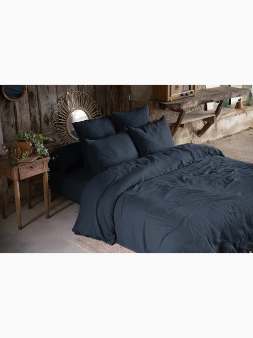 Pack gaze de coton — Parure de couette + drap housse + 2 taies - Kiabi