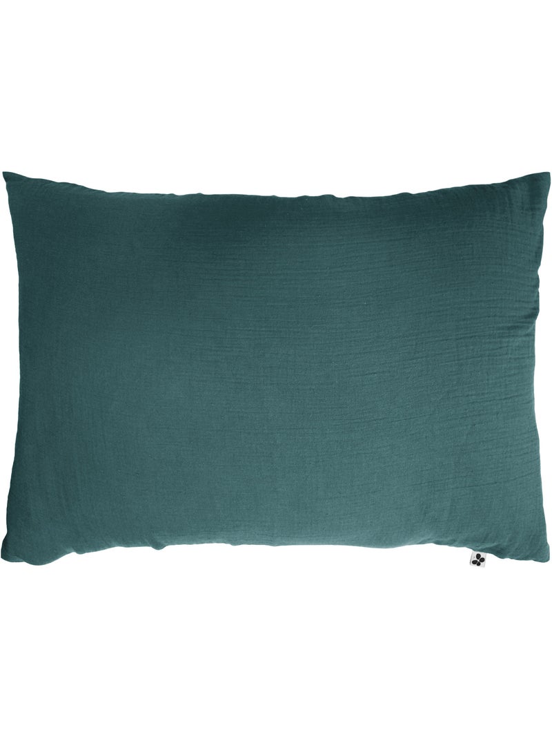 pack gaze de coton – parure de couette + drap housse + 2 taies Bleu - Kiabi