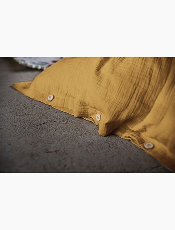 Pack gaze de coton — parure de couette + drap housse + 2 taies