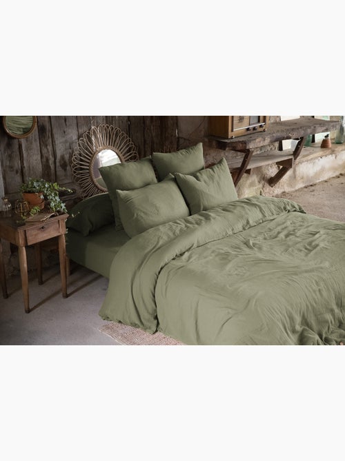 Pack gaze de coton — Parure de couette + drap housse + 2 taies - Kiabi Pack gaze de coton — Parure de couette + drap housse + 2 taies - Kiabi