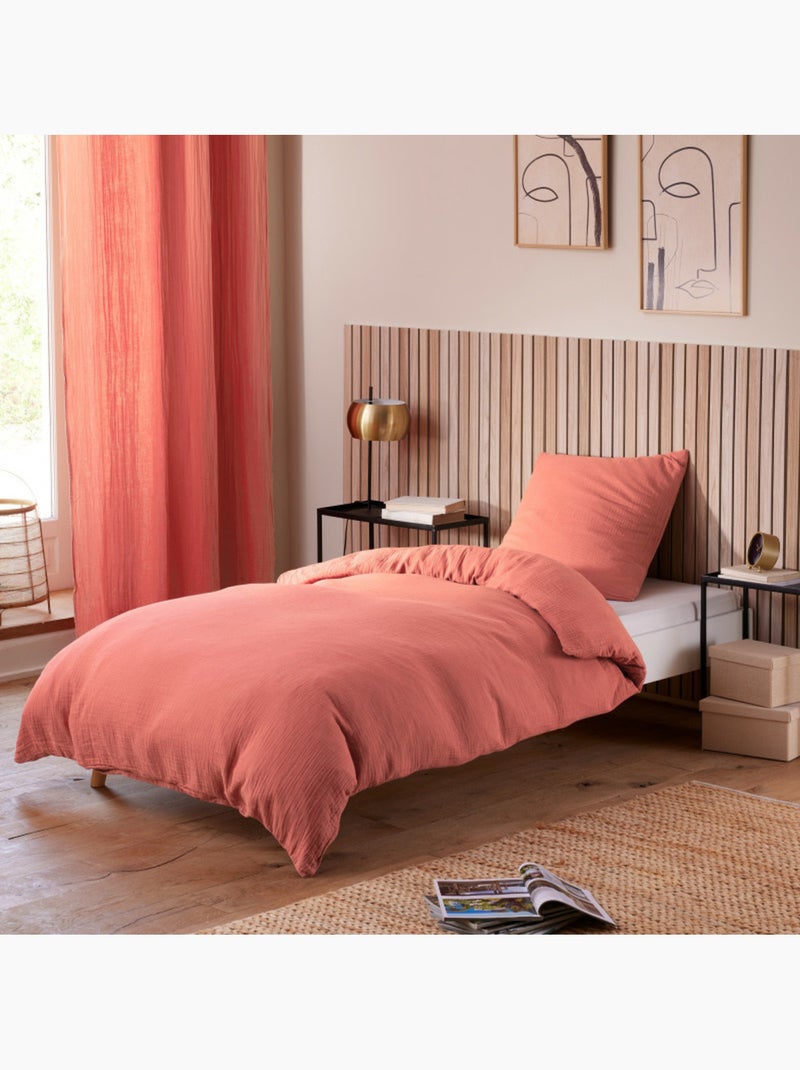 Pack Housse de couette  drap housse  Naturel Rose - Kiabi
