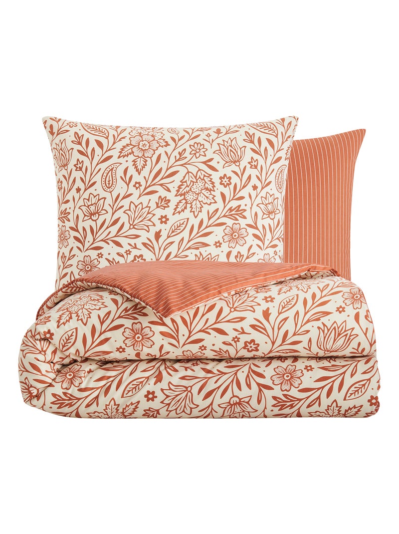Pack Housse de couette + Taie(s) d'oreiller Coton Morphée - DODO Orange - Kiabi