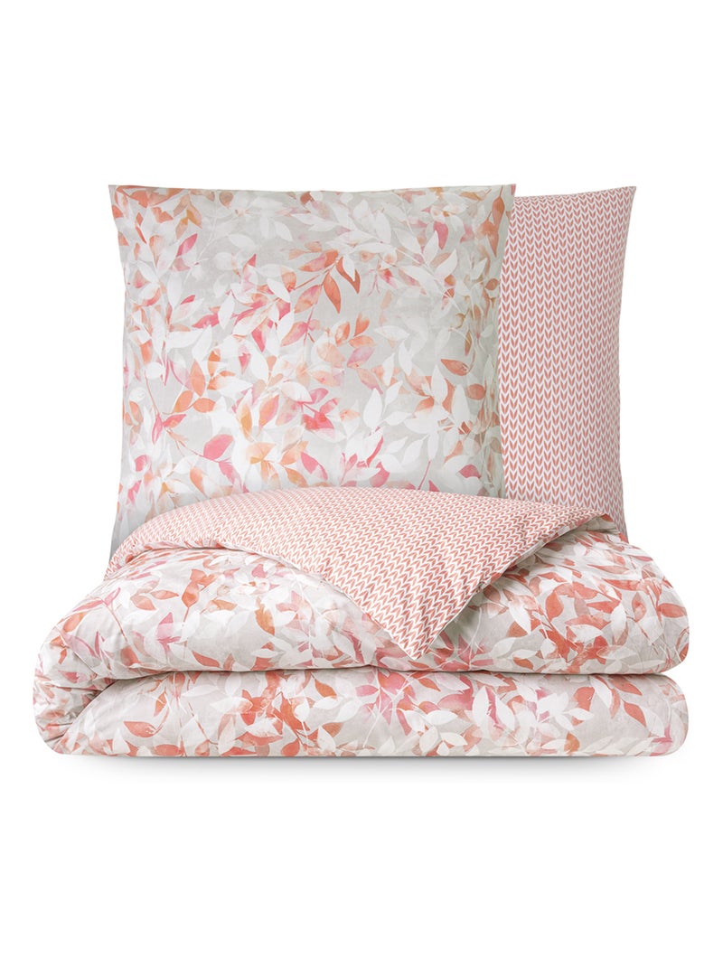 Pack Housse de couette + Taie(s) d'oreiller Coton Sous Bois - DODO Rose clair - Kiabi