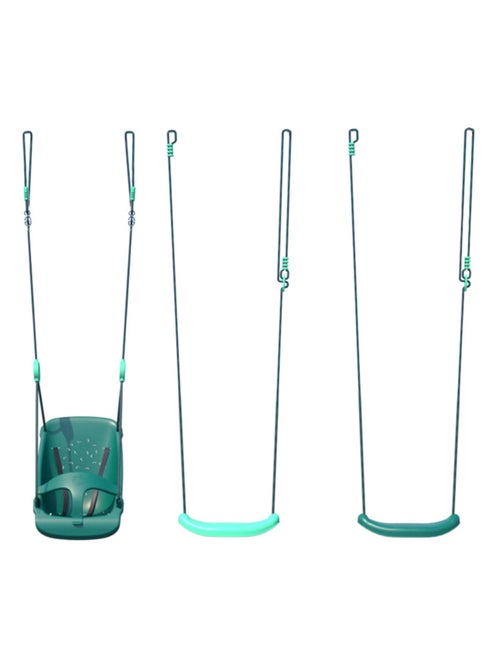 Pack Lilly 2 SOULET 3 accessoires pour portique H222 : 2 balançoires et 1 siège bébé Lilly évolutif - Kiabi