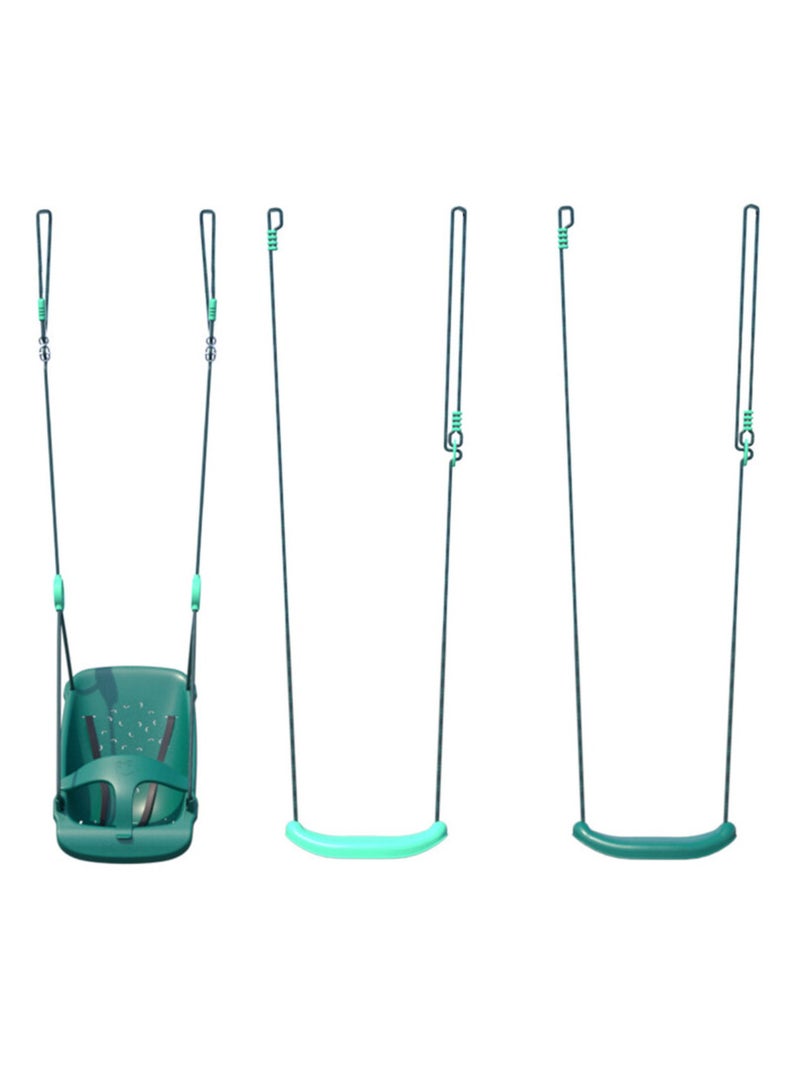 Pack Lilly 2 SOULET 3 accessoires pour portique H222 : 2 balançoires et 1 siège bébé Lilly évolutif N/A - Kiabi
