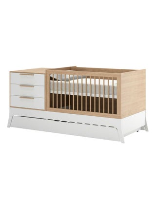 Pack lit bébé combiné et évolutif avec matelas Charlie - AKITEN RETAIL