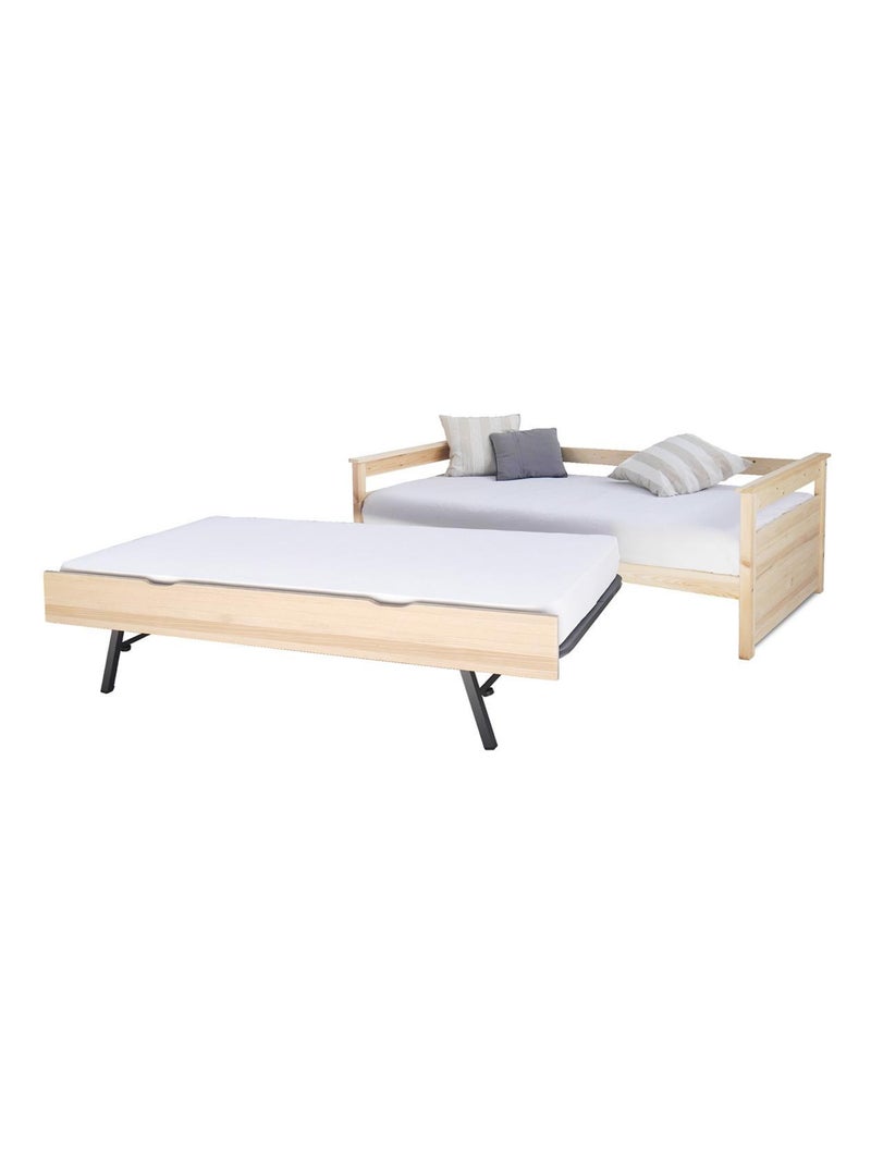 Pack lit gigogne avec 2 matelas Izao - AKITEN RETAIL Marron - Kiabi