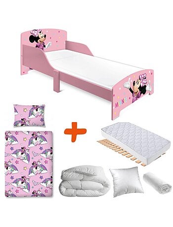 Pack Lit Minnie Disney Roses et Confettis 140x70 cm
