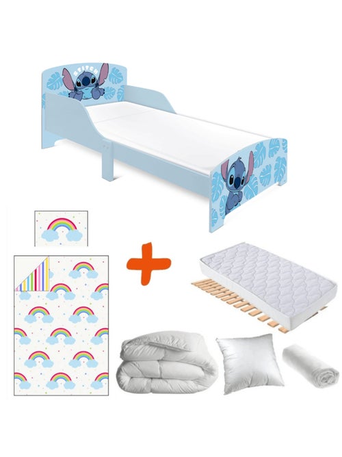 Pack Lit Stitch Disney feuilles tropicales 140x70 cm - Kiabi