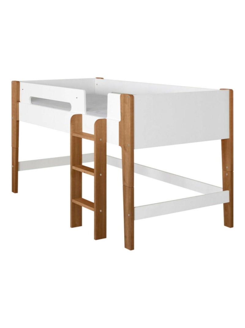 Pack lit superposé avec matelas Romy - AKITEN RETAIL Blanc Marron - Kiabi
