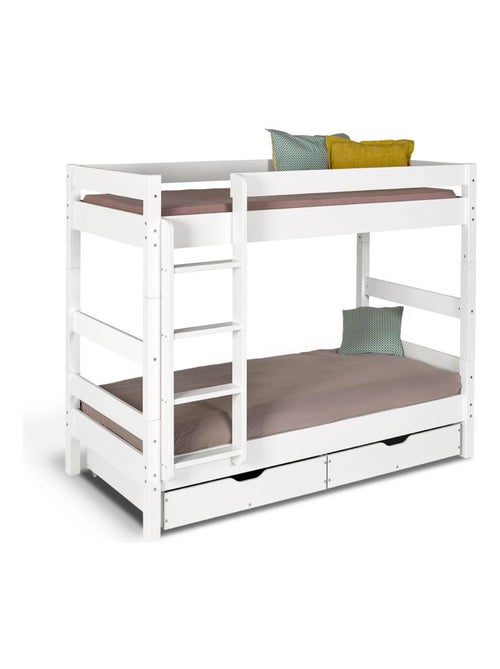 Pack lit superposé séparable avec tiroirs et 2 matelas Aaron - AKITEN RETAIL - Kiabi