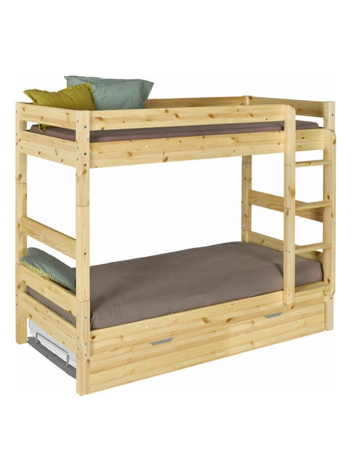 Pack lit superposé séparable gigogne avec matelas Aaron - AKITEN RETAIL - Kiabi