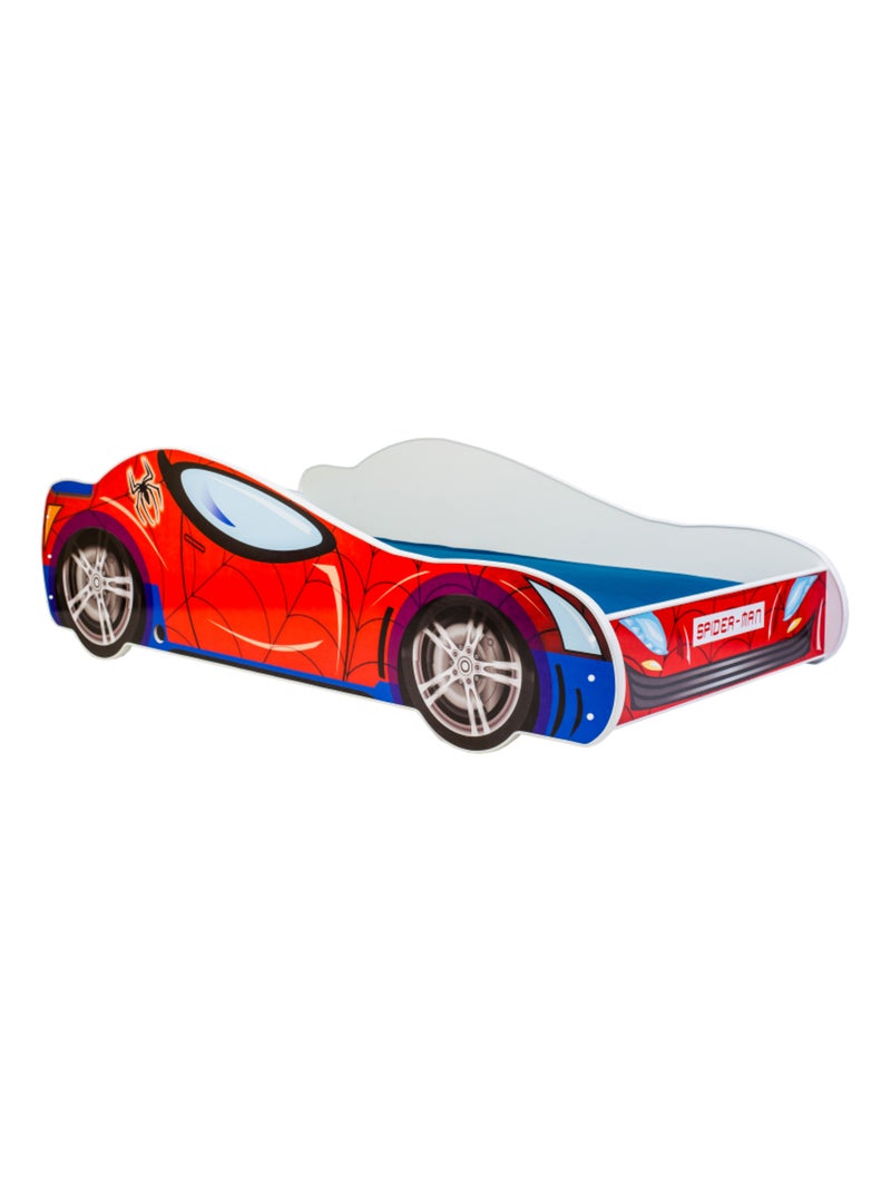 Pack Lit Voiture de Course SPIDERCAR  - 140x70 cm Multicolore - Kiabi