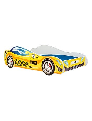 Pack Lit Voiture de course Taxi Jaune 53- 140 x 70 cm