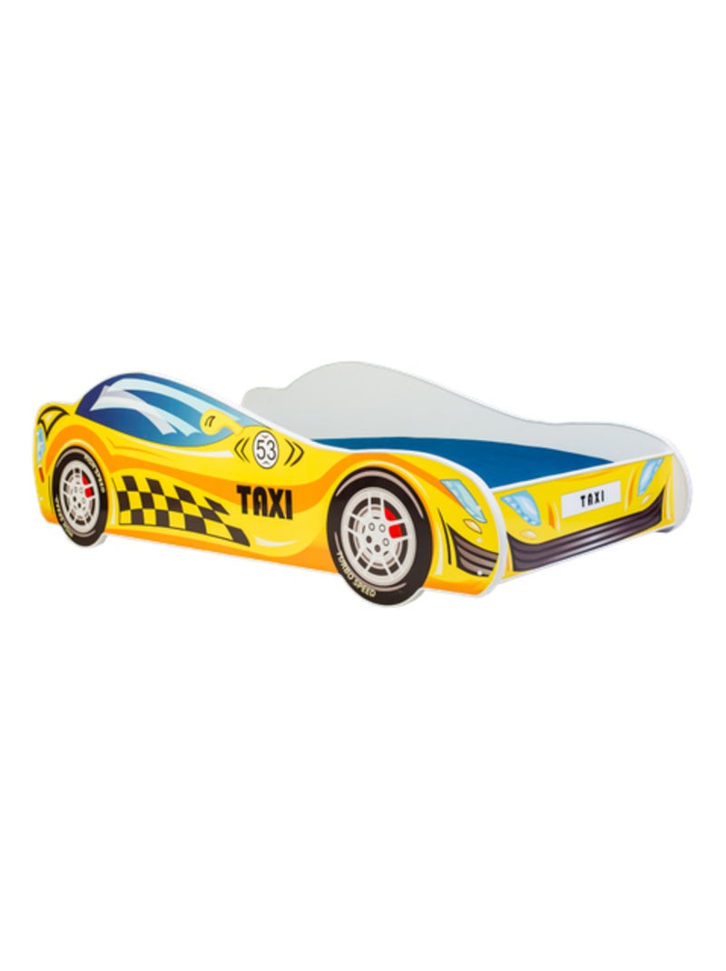 Pack Lit  Voiture de course Taxi Jaune 53- 140 x 70 cm Jaune - Kiabi