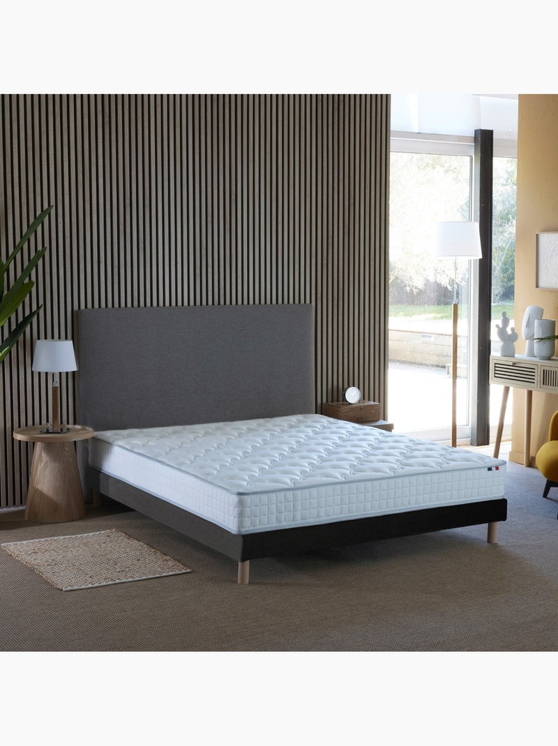 Pack literie ASTRE, matelas à ressorts et sommier en bois massif - 140 x 190 cm, Sommier - Noir gris anthracite - Kiabi