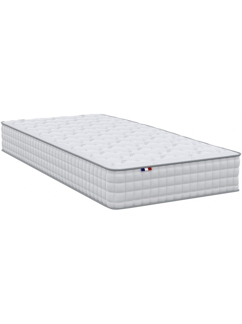 Pack literie ASTRE, matelas à ressorts et sommier en bois massif - Sommier - Noir gris anthracite - Kiabi