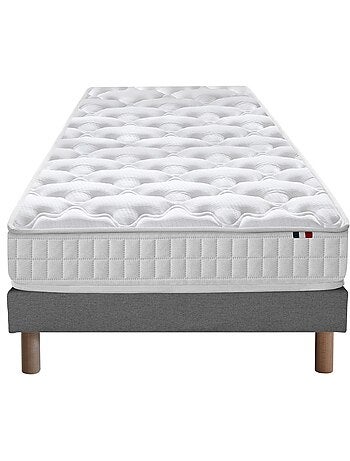 Pack literie complet ASTRE : matelas, sommier, couette et oreillers, made in France - 140 x 190 cm