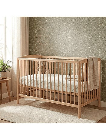 Pack Matelas Bamboo + Drap Magique Imprimé - Matelas Déhoussable et Drap-Housse Imperméable 2-en-1