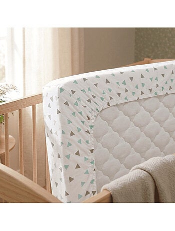 Pack Matelas Bamboo + Drap Magique Imprimé - Matelas Déhoussable et Drap-Housse Imperméable 2-en-1