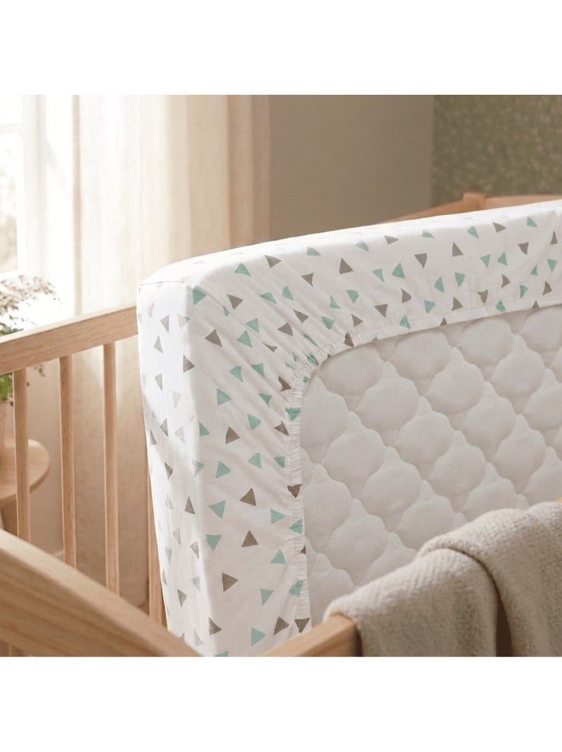 Pack Matelas Bamboo + Drap Magique Imprimé - Matelas Déhoussable et Drap-Housse Imperméable 2-en-1 Blanc - Kiabi