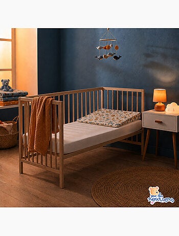 Pack matelas bébé 60x120 cm + plan incliné coton - confort souple et position idéale
