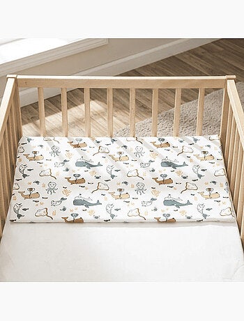 Pack Matelas Bébé 60x120 cm + Plan Incliné Coton Octopus - Confort Souple et Position Idéale