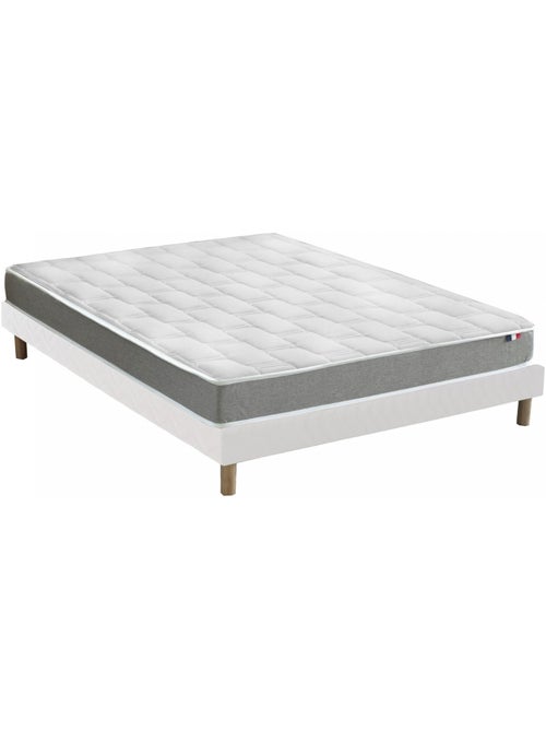 Pack matelas mémoire de forme sommier couette oreillers 2x80x200 - Kiabi
