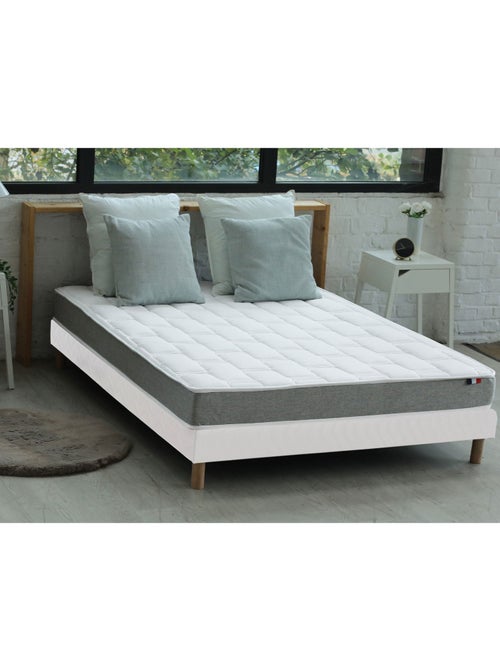 Pack matelas mémoire de forme sommier couette oreillers 2x80x200 - Kiabi